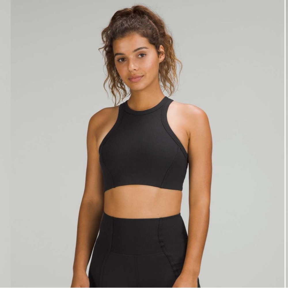 lululemon athletica Black High-Neck Sports Bra